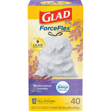Glad Febreze 13 Gal. Lavender Tall Kitchen White Trash Bag (40-Count) 78459 602165