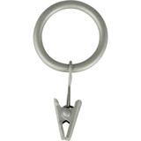 Kenney 5/8 In. To 3/4 In. Clip Curtain Ring, Pewter (14-Pack) KN75001