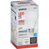 Satco 40W Equivalent Natural Light A19 Medium Dimmable LED Light Bulb S29834 502601