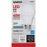 Satco 40W Equivalent Natural Light A19 Medium Dimmable LED Light Bulb