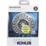 Kohler Enlighten 5-Spray Multifunction 1.75 GPM Fixed Shower Head, Chrome R75567-G-CP 404359