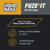 Liquid Nails Fuze-It 5 Oz. All Surface Construction Adhesive LN-2000W 261170