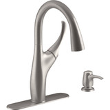 Kohler Mazz 1-Handle Lever Pull-Down Kitchen Faucet, Stainless R72511-SD-VS