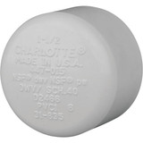 Charlotte Pipe 1-1/2 In. Schedule 40 Pressure Slip PVC Cap PVC 02116  1400HA