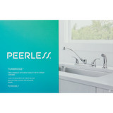 Peerless 2-Handle Lever Kitchen Faucet with Side Spray, Chrome