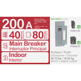 Square D Homeline 200A 40-Space 80-Circuit Indoor Value Pack Plug-On Neutral Load Center