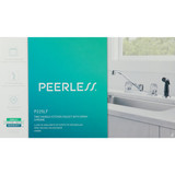 Peerless 2-Handle Knob Kitchen Faucet with Black Side Spray, Chrome