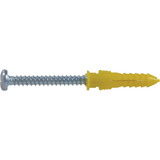 Hillman #4 - #6 - #8 Thread x 7/8 In. Yellow Ribbed Plastic Anchor (75 Ct.)