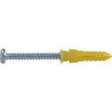 Hillman #4 - #6 - #8 Thread x 7/8 In. Yellow Ribbed Plastic Anchor (6 Ct.) 5107