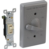 Bell Gray Single Gang Vertical Mount Outdoor Switch Cover 5121-0