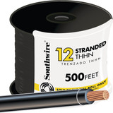 Southwire 500 Ft. 12 AWG Stranded Black THHN Electrical Wire 22964158