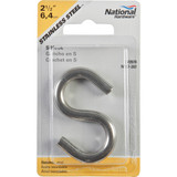 National Hardware 2-1/2 In. Stainless Steel Heavy Open S Hook