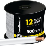 Southwire 500 Ft. 12 AWG Solid White THHN Electrical Wire 11588158