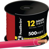 Southwire 500 Ft. 12 AWG Solid Red THHN Electrical Wire 11589958