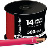 Southwire 500 Ft. 14 AWG Solid Red THHN Electrical Wire 11581658