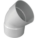 IPEX Canplas 6 In. SDR 35 45 Deg. PVC Sewer and Drain Elbow (1/8 Bend) 414186BC