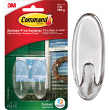 Command Outdoor Medium Clear Window Hooks, 2 Hooks, 4 Strips 17091CLR-AWES