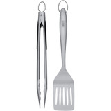 Weber Soft Rubber Grip Stainless Steel 2-Piece Barbeque Tool Set 6707 800836