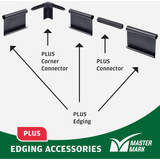 Master Mark Plus 90 Deg. Black Plastic Lawn Edging Coupler 53208 702256