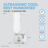 Perfect Aire 53.5 Sq. Ft. Small Size Room Travel Humidifier PAU1 500831