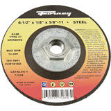 Forney Type 27 4-1/2 In. x 1/8 In. x 5/8 In.-11 Steel Grinding Cut-Off Wheel