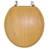 Home Impressions Round Closed Front Oak Veneer Toilet Seat