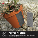 VELCRO Brand 4" Gray Adhsive Fastener 90800 628618