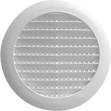 Builders Best 6 In. White Plastic Round Eave & Soffit Vent RDV6S01