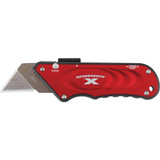 Olympia Tools Turboknife X Retractable Straight Utility Knife, Red 33-132