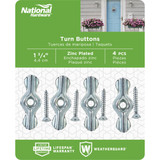 National 1-3/4 In. Zinc Turn Button (4-Pack)