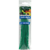 Rapiclip 8 In. Green Plastic Coated Plant Twist Tie (100-Pack) 848
