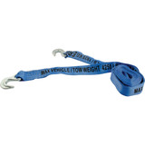 Erickson 2 In. x 15 Ft. 4250 Lb. Polyester Tow Strap with Hooks, Blue 09200