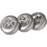 Light It 3-Bulb Silver LED Battery Tap Light (3-Pack) 30010-301