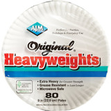 AJM 9 In. Original Heavyweights Paper Plates (80-Count)