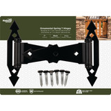 National Hardware 7 In. Black Ornamental Spring Tee Hinge (2-Pack)