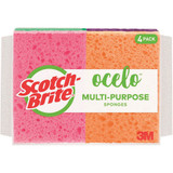 Scotch-Brite Ocelo Handy Sponge, Assorted Colors (4-Pack) 7274-FD