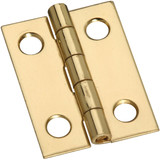 National 3/4 In. x 1 In. Narrow Brass Decorative Hinge (4-Pack) N211177