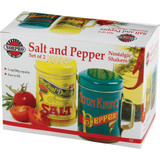 Norpro 10 Oz. Tin Nostalgic Salt & Pepper Shaker Set