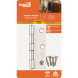 National 3 In. Stainless Steel Narrow Tight-Pin Hinge (2-Pack)