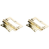 National 3-1/2 In. Brass Surface-Mounted Door Hinge (2-Count) N244806