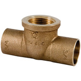 NIBCO 1/2 In. C x 1/2 In. C x 1/2 In. F Brass Low Lead Copper Tee BF0270LC