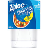 Ziploc Twist 'n Loc 1 Qt. Clear Round Food Storage Container with Lids (2-Pack)