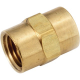 Anderson Metals 1/4 In. Yellow Brass Coupling 756103-04