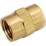 Anderson Metals 3/8 In. Yellow Brass Coupling 756103-06