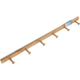 iDesign Natural Wood 6-Peg Rack