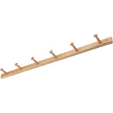 iDesign Natural Wood 6-Peg Rack 91528