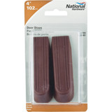 National V334 4 In. Brown Wedge Door Stop (2-Pack)