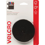VELCRO Brand 3/4 In. x 5 Ft. Black Sticky Back Reclosable Hook & Loop Roll 90086