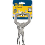 Irwin Vise-Grip 6 In. Locking C-Clamp with Swivel Jaws
