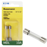 Bussmann 10A MDL Glass Tube Electronic Fuse (2-Pack) BP/MDL-10